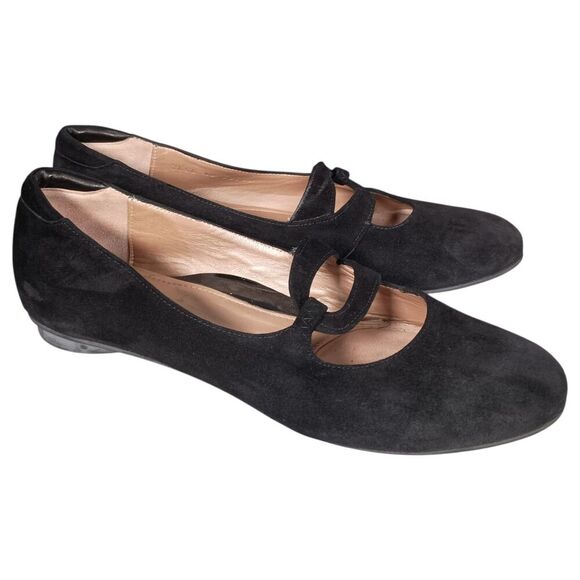 Beautifeel Flats 9.5 Womens Black Aline Suede Mary Jane Slip On Round Toe Casual - Picture 1 of 10